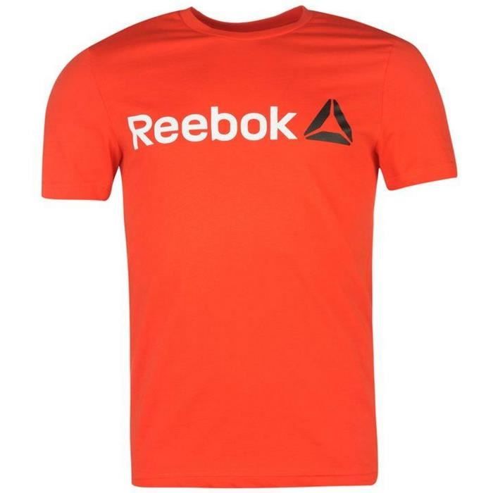 reebok t shirt rouge