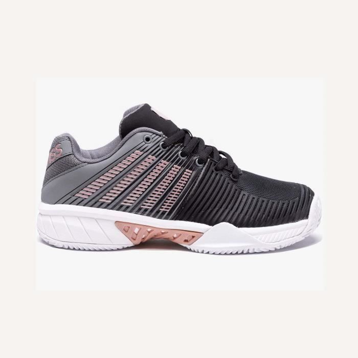 chaussures de tennis de tennis femme k-swiss express light 2 hb - noir/gris/or rose - 39,5