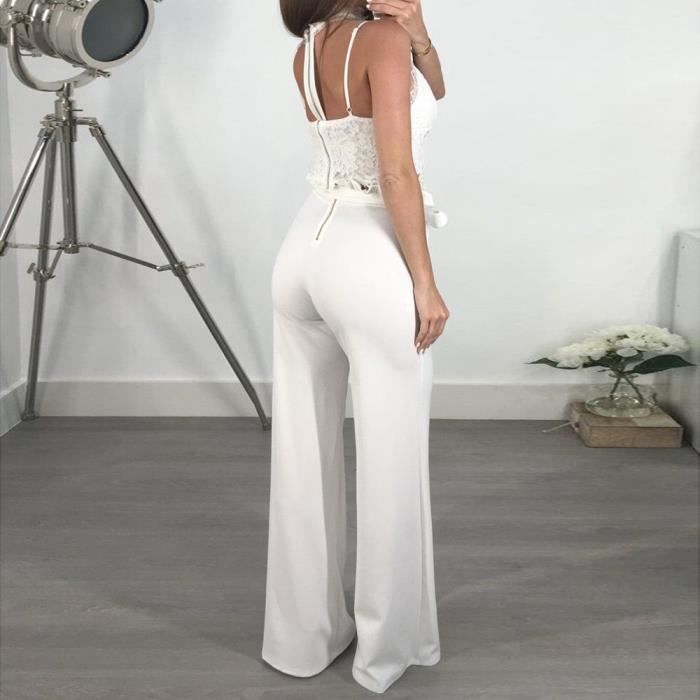 Pantalon De Travail Femme Taille Haute Evasee A Larges Jambes Zip Ruffles Pantalon Ysz80615497wh Blanc Blanc Blanc Achat Vente Pantalon Soldes Cdiscount