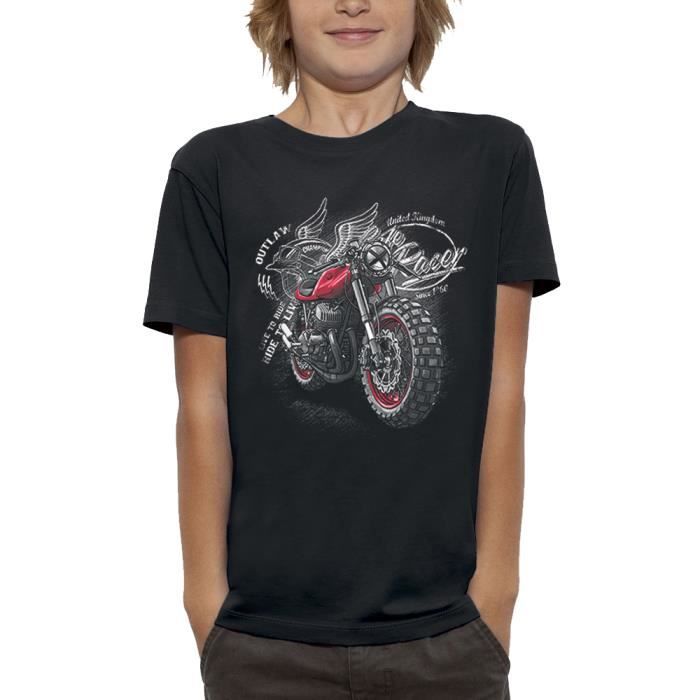 Alpinestars Noir T Shirt Enfant//adulte tailles moto Tee Top Kids Bike