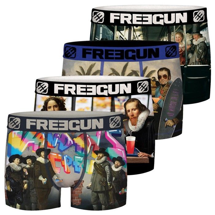 Pack De 3 Boxers Freegun Homme - Taille XL - Microfibre - Neuf Avec étiquettes