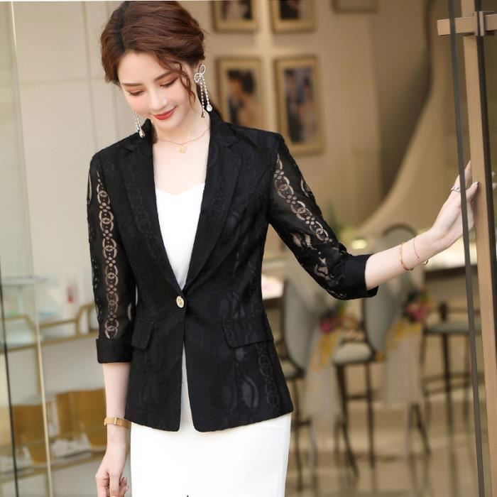 Veste en store dentelle noire