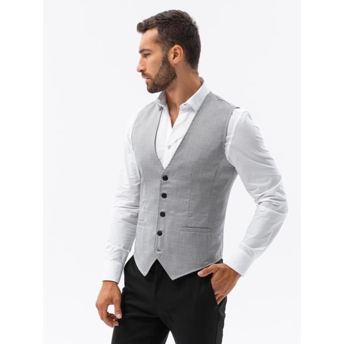 Gilet costume store gris clair