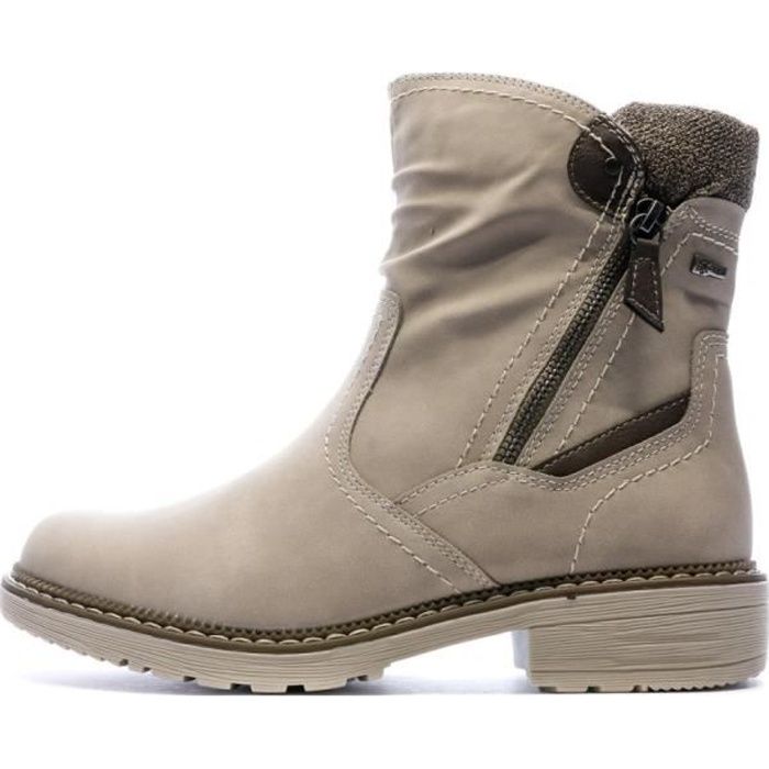 Bottines Femme Grises RELIFE Jortade Talon Bloc 3 5cm Doublure Chaude Grey Cdiscount Chaussures