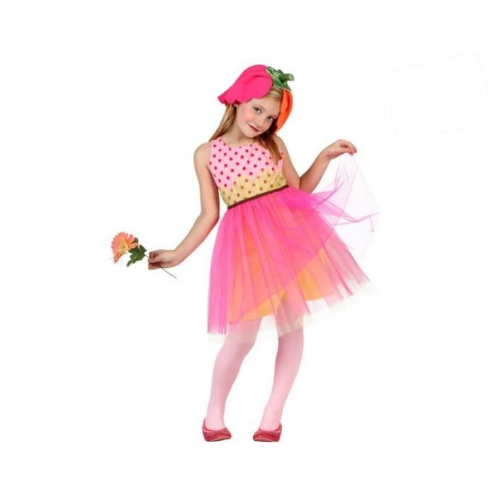 Déguisement fleur AC-DÉCO pour enfant rose - Costume à tulle pour carnaval, Halloween ou fête à thème