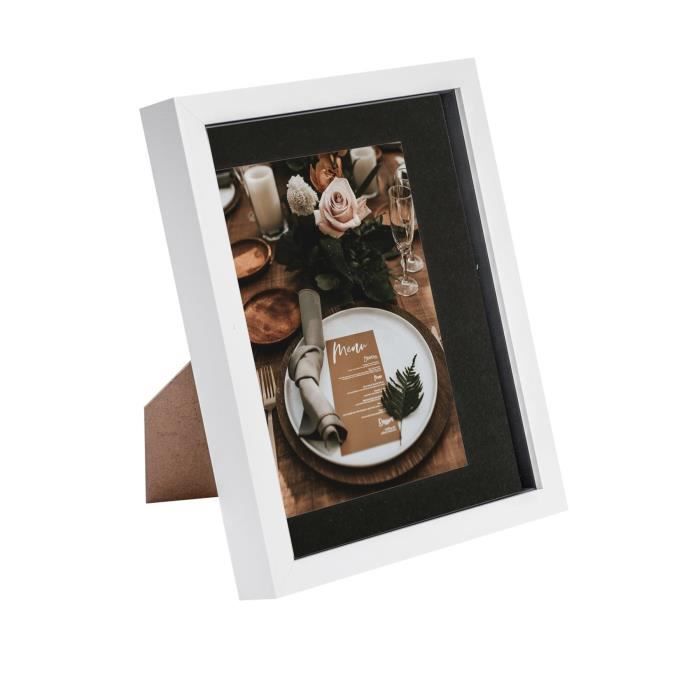 Cadre Photo 3D A4 (8x12") Nicola Spring - Boîte Profonde Noire Avec Support A5, Acrylique Léger - Pour Photo, Art Mural, Décoration Moderne - 3