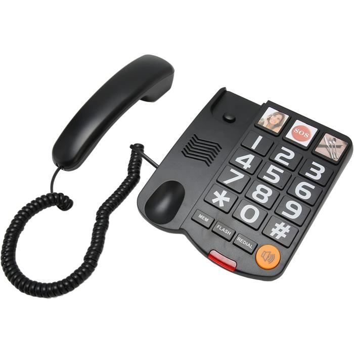 Téléphone À Grosses Touches Pour Les Personnes Âgées, Téléphone Fixe — free download