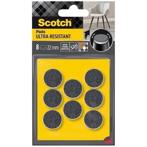 SCOTCH Patin feutre Adhésif Ultra résistant Ø 22 mm Lot de 8