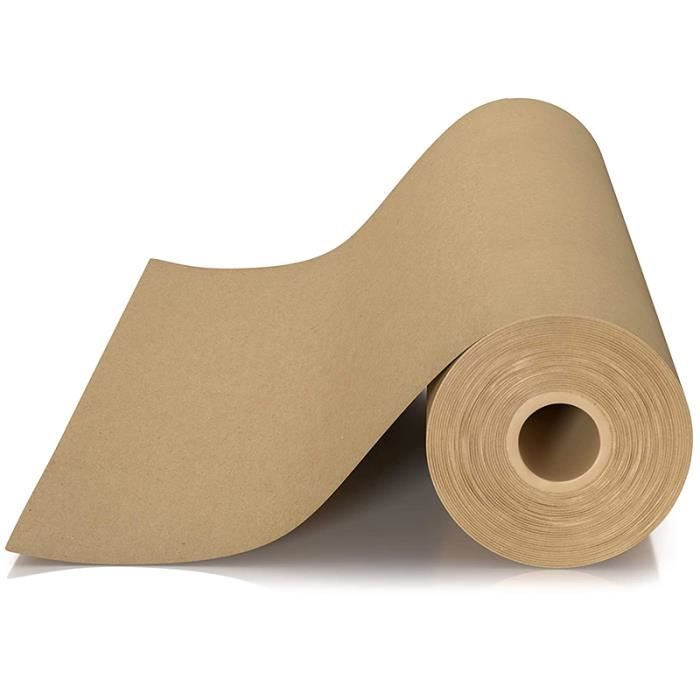 Rouleau de Papier Kraft - Parfait pour L'Emballage, le DéMéNagement, L'Emballage Cadeau, L'ExpéDition, les Colis, L'Art Mural, les