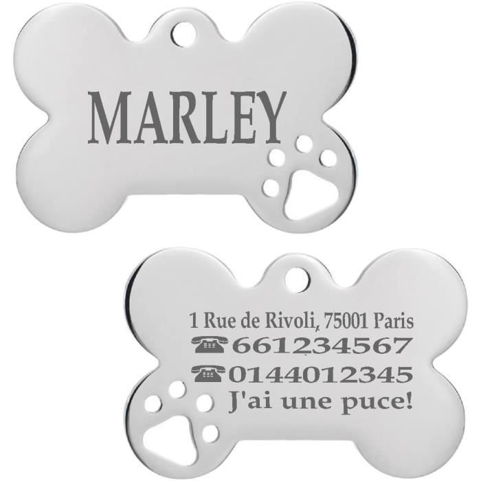 43 Pcs étiquettes d'estampage en métal Kit étiquette d'identification de  chien de compagnie collier blanc Bracelet anneau pendentif - Cdiscount