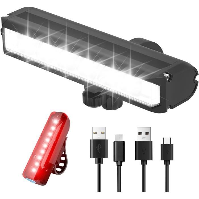 Lampe Avant Vélo LED 1000 Lumens Rechargeable USB - 5 Modes étanche Pour VTT Et Ville