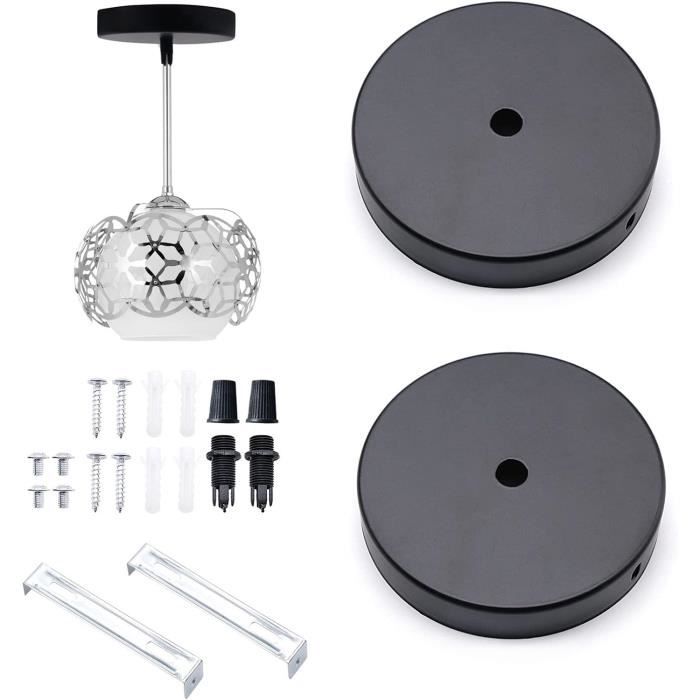 Rosace Plafond Cache-fil Laiton - 6 Tailles 10-100cm, Support 10kg, Idéal Lustres Et Suspensions