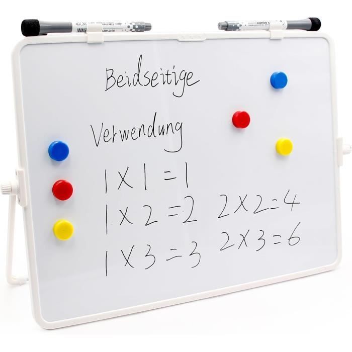Tableau Blanc Mobile Magnétique Double Face 60 X 90 Cm Tableau Reversible Effacable A Sec Hauteur Reglable Sur 2 Positions 4 Roulettes Noir 85155831