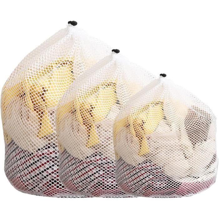 Sacs Filet à Linge Avec Cordon De Serrage - Sac à Linge Portable, Pour Vêtements Sales, Jouets, Voyage, Lavable En Machine