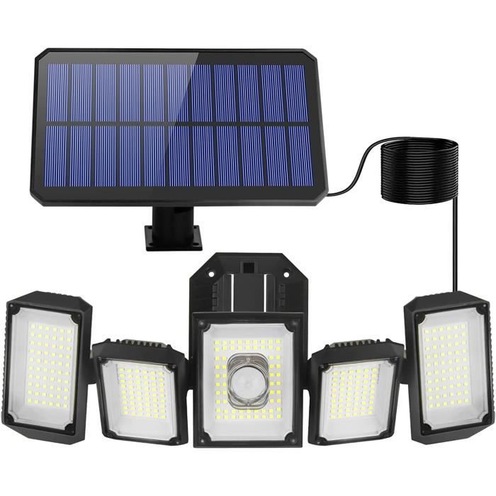 Lampe solaire exterieur detecteur de mouvement 106 LED ELCKNER - Panneau  solaire séparé - IP65 Étanche - Cdiscount Maison