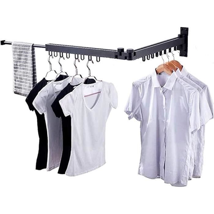 Étendoir À Linge - Montage Mural - Rétractable - Pliable Pour L'Intérieur Ou L'Extérieur - Gain