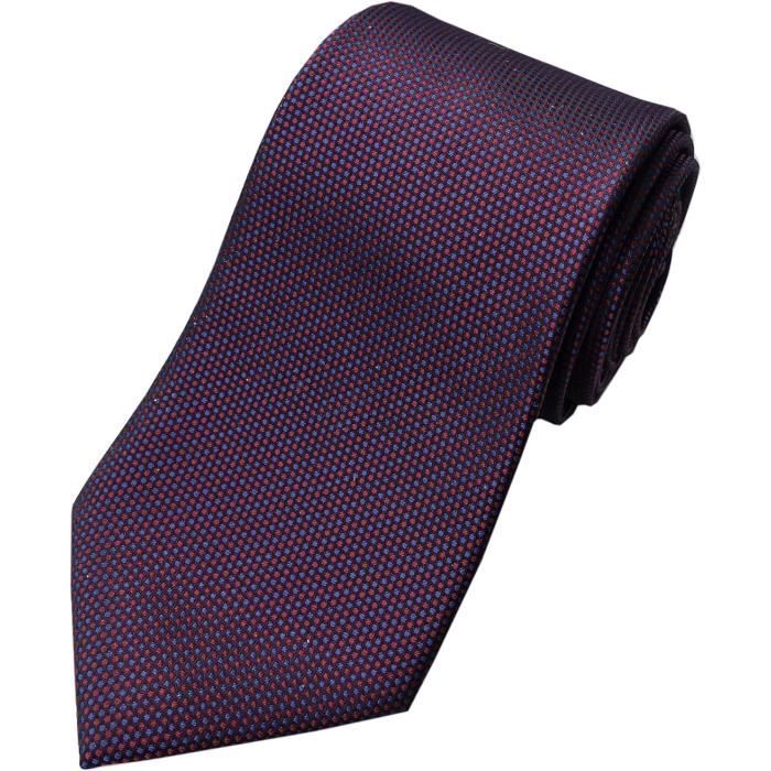Cravate Bordeaux 8cm Jacquard Homme - Élégante Business, Mariage & Fêtes Rétro