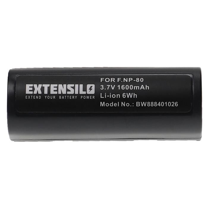 EXTENSILO Batterie remplacement pour Ricoh DB-20, DB-20L pour appareil photo, reflex numérique (1600mAh, 3,7V, Li-ion)