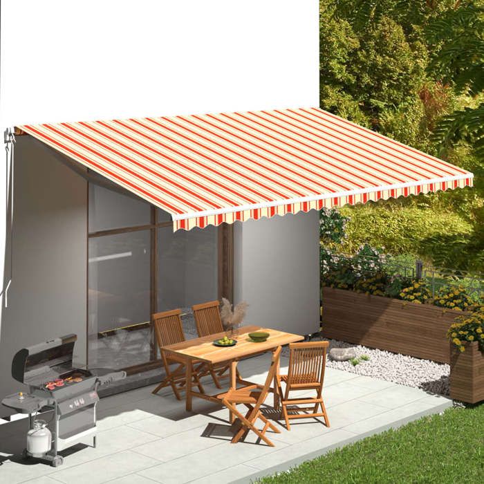 Toile De Remplacement Pour Store Banne Terrasse - Tissu Polyester 280g/m² - Personnalisable (cadre Non Inclus) - Couleur Khaki