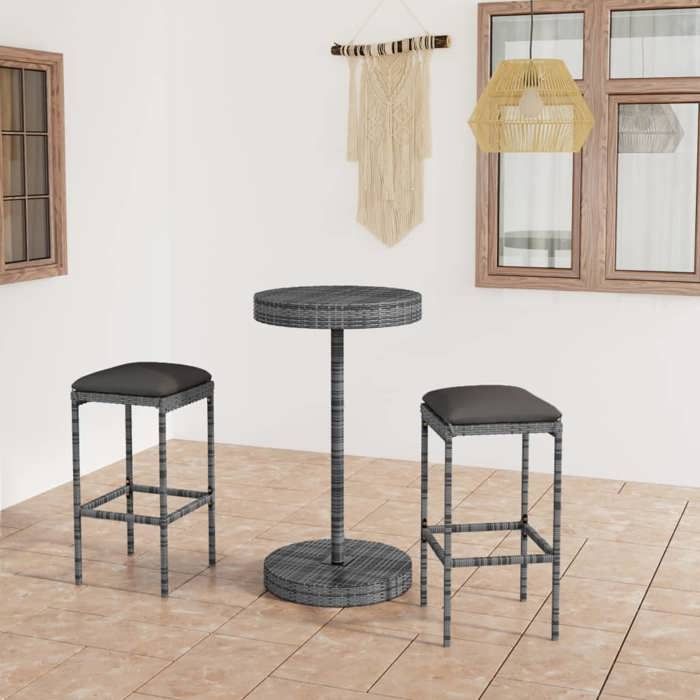 Ensemble de bar de jardin vidaXL 3 pcs