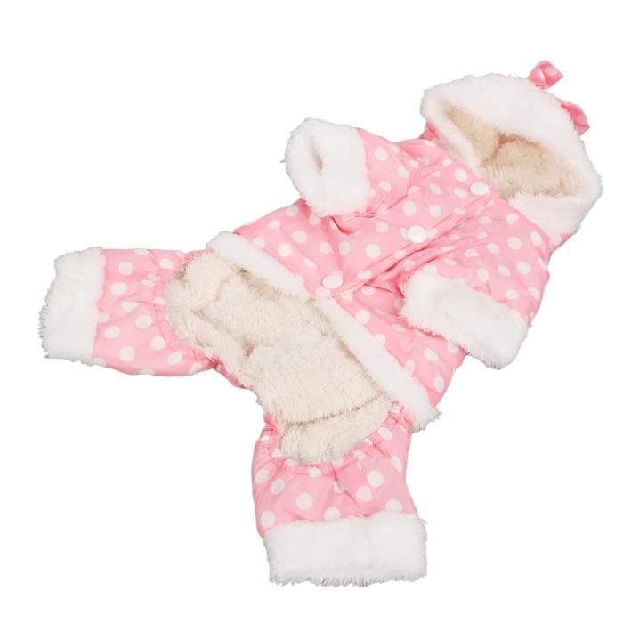 Comparer les prix de Vvikizy manteau d’hiver chaud pour chien Vvikizy Manteau d’hiver pour chien Manteau d'hiver animalerie robe Rose M pour 150-155cm
