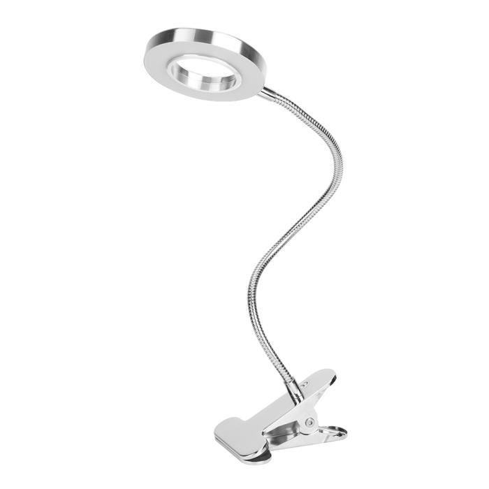 Lot De 2 Lampes à Pince LED Avec Prise USB - Lumière Réglable 3 Tons Et Intensité, Col Flexible 360°, Pour Bureau, Lit, Lecture