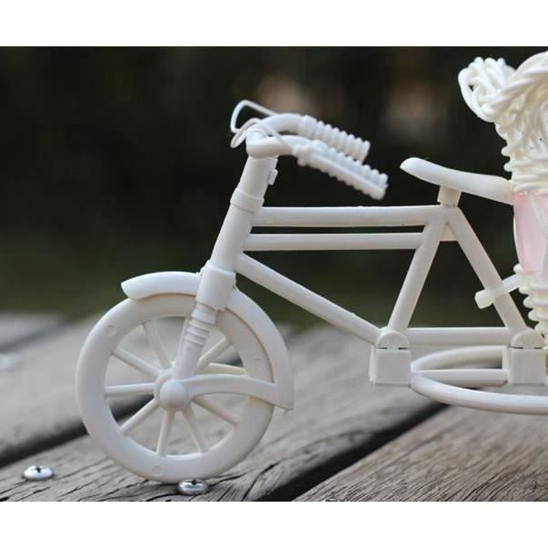Décorations Tricycle Avec Panier Rotin - Lot De 2, Pour Décoration Intérieur Ou Événement