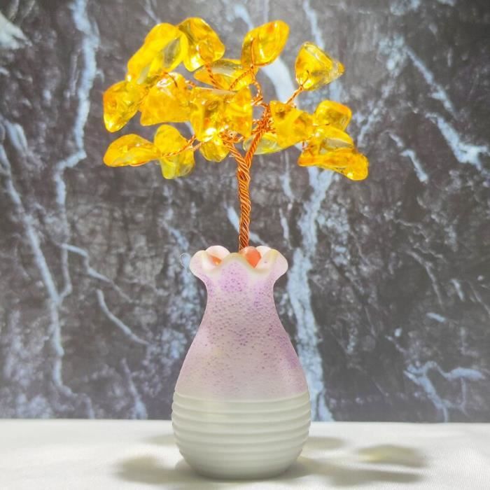Arbre De Richesse En Pierre De Pyrite, 300 Perles, Pour La Confiance Et L'abondance