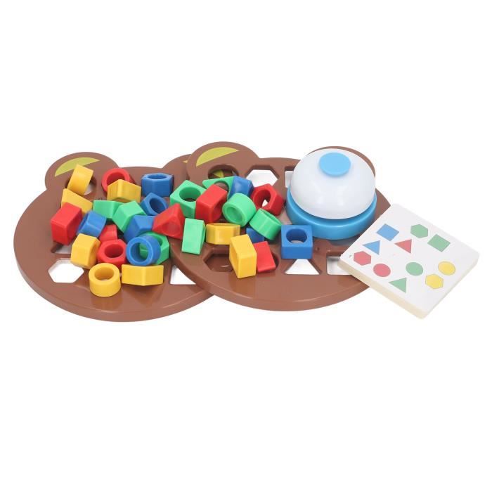 Jeu De Correspondance De Formes Géométriques - Puzzle éducatif Pour Enfants, 32 Blocs Colorés, 30 Cartes - 18.5x17x5.5 Cm - 6