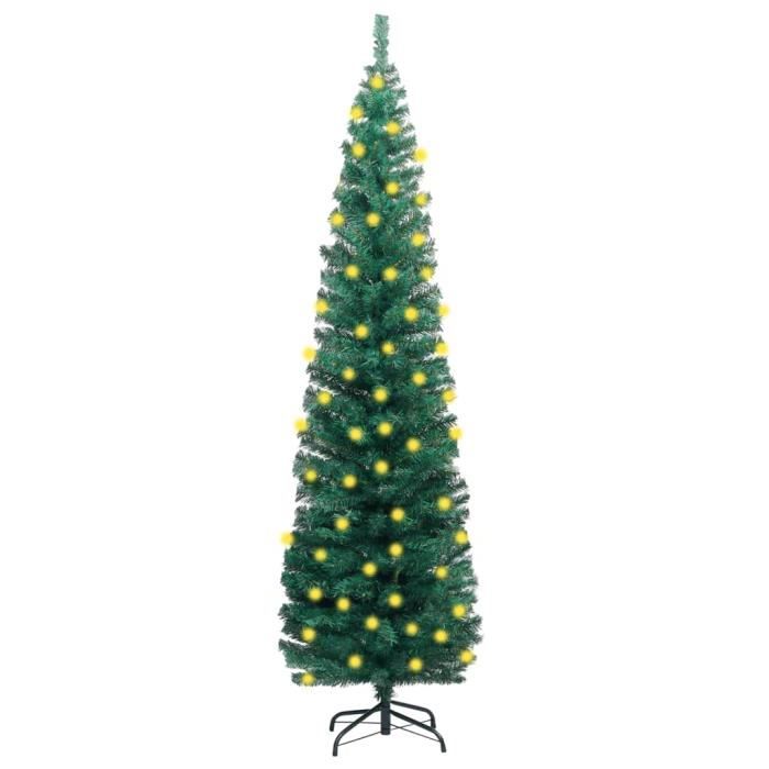 OHMG 180CM Sapin De Noël Artificiel Mince Avec Support Arbre