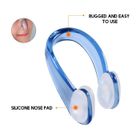 Lot De 2 Pinces Nez + 2 Bouchons D’oreilles De Natation – Silicone, Réutilisables, Antidérapants, Avec étuis Individuels (noir Et Bleu)