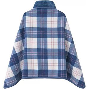 Poncho Cape Polaire à Carreaux Pour Femme - 10 Coloris Disponibles - Fermeture Boutons - Neuf Avec étiquettes
