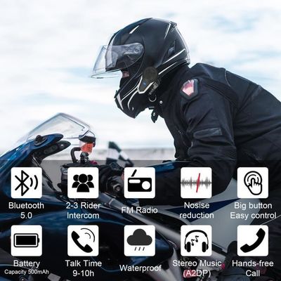 BT-S3 Moto Intercom 1000m Bluetooth Casque Moto Mains Libres Kit,Fit pour Casque  Moto & Ski (2PCS) - Cdiscount Auto