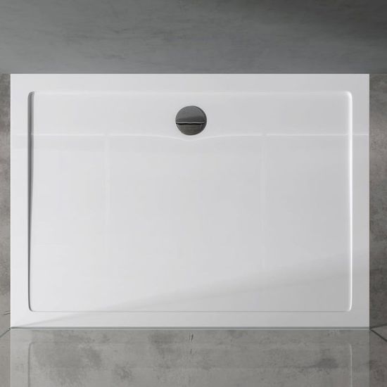 Receveur De Douche Idralite 70x140 Cm - Blanc Pierre Acrylique - Rectangulaire