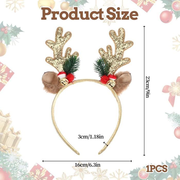 Shalwinn Bandeau De Noël, Bandeaux De Noël à Thème,6 Pièces