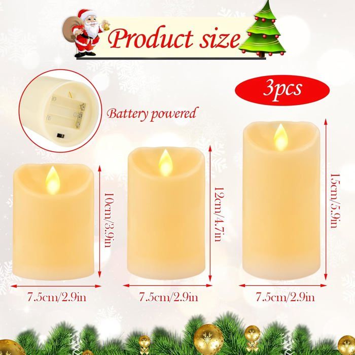 Lot 12 bougies Led à piles, effet flamme, Buna INSPIRE | Leroy Merlin