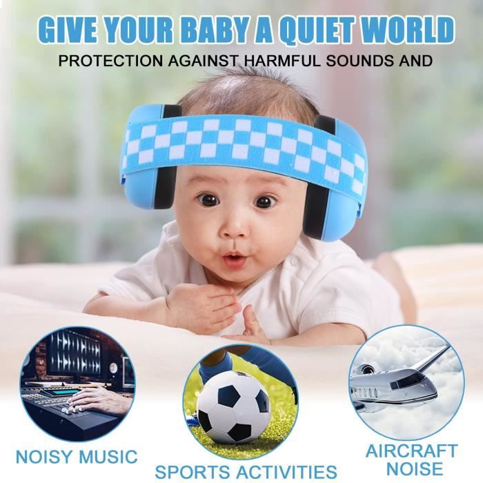 Casque Anti Bruit Bebe, Casque Anti Bruit Enfant, Réglable et