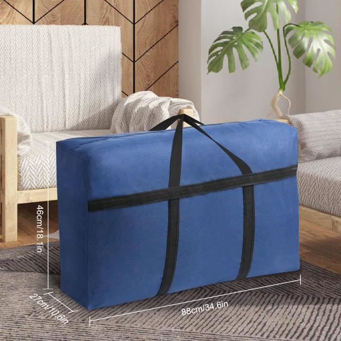2 sacs de rangement avec couvercle, poignées et fermetures éclair