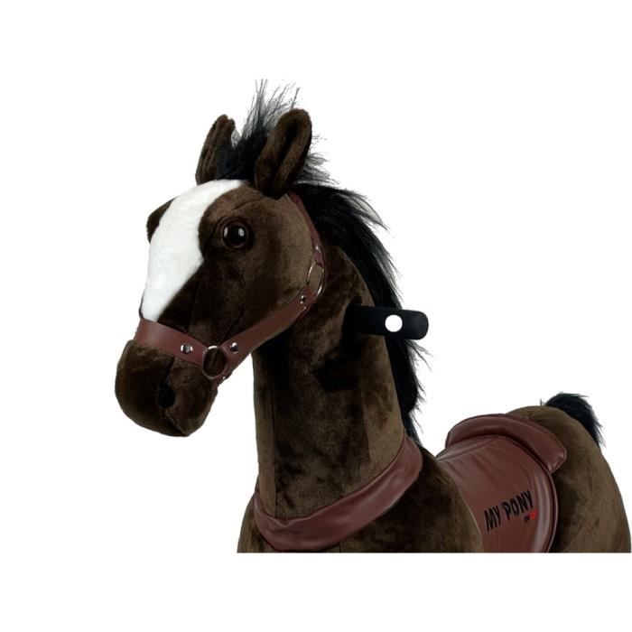 Cheval a Bascule MY PONY Horse Marron MP2009 L Grande taille Capacite de chargement 100 kg De 8 ans Cdiscount Jeux Jouets