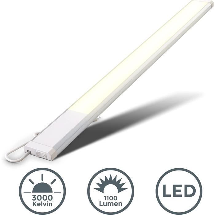 Réglette LED, platine LED 10W intégrée, 1100 Lumen, longueur 57,5cm, blanc  chaud 3000K, IP20, éclairage cuisine atelier plan de tr - Cdiscount Auto