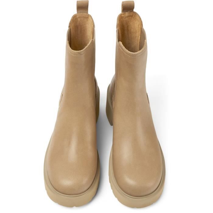 Bottines femme CAMPER Milah Cuir Beige Cdiscount Chaussures