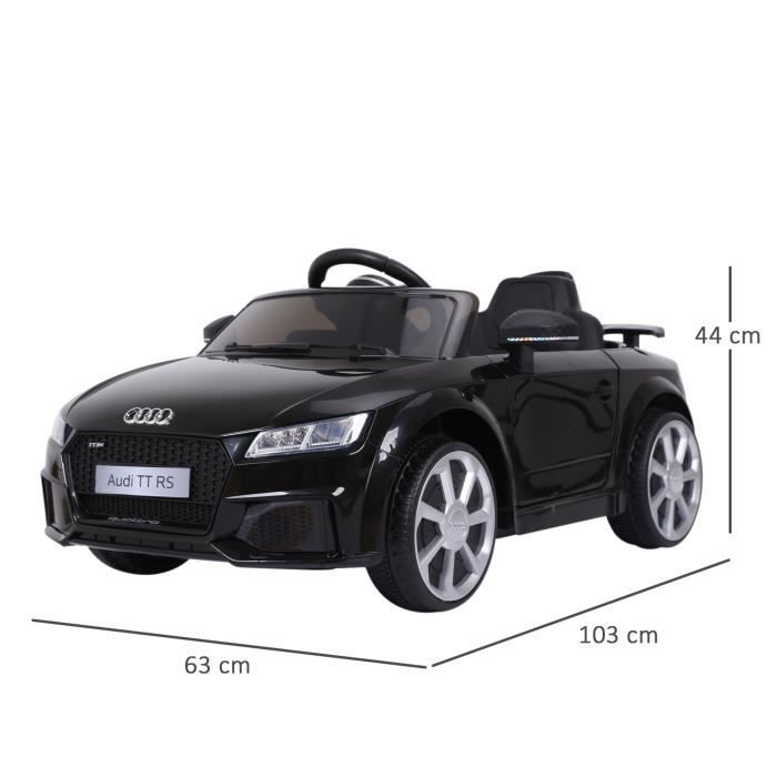 VIDAXL Voiture avec telecommande pour enfants Audi TT RS Blanc pas cher 