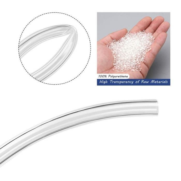 Tuyau Souple En Silicone Transparent 10 M - 4x6 Mm, Pour Aquarium, Pompe à Eau, Piscine Et Bricolage