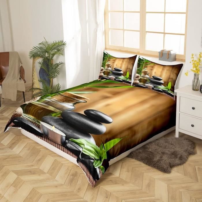 Zen Housse De Couette Zen Stones Ensembles De Housse De Couette Bambou