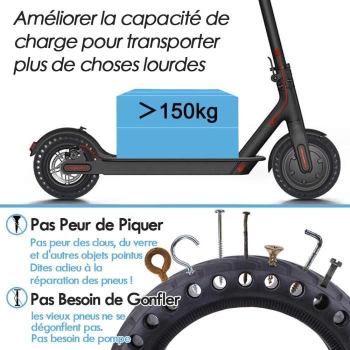 Sekepingo 2x Pneus trottinette électrique 8 1/2 x2 Pneu Plein increvable  scooter Pour Xiaomi M365 1S Essential Pro Pro2 avec demonte pneu Roue de  Pneu