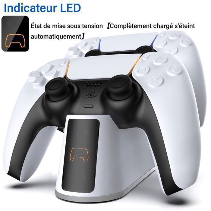 Chargeur PS5,RGB 2H Chargeur Support PS5,Station de Chargement Compatible avec