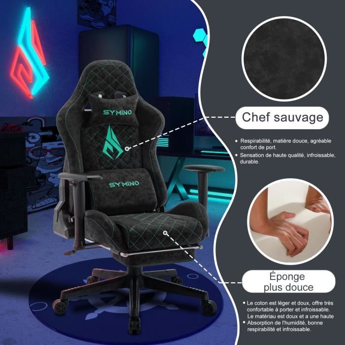Fauteuil De Gaming Ergonomique | Fauteuil De Bureau - Avec Repose-pieds