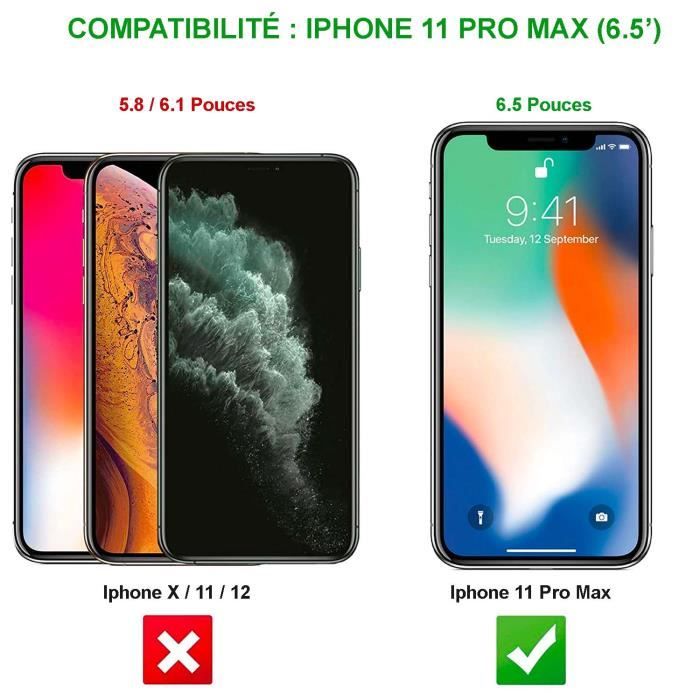 Verre Trempé iPhone 11 Pro Max- Xs Max Protecteur Premium de Haute Qu