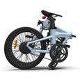 Vélo électrique -ebike pliable 20"- ADO Air 20 - transmission par courroie-capteur de couple - assisté autonomie 100KM(Bleu)-3