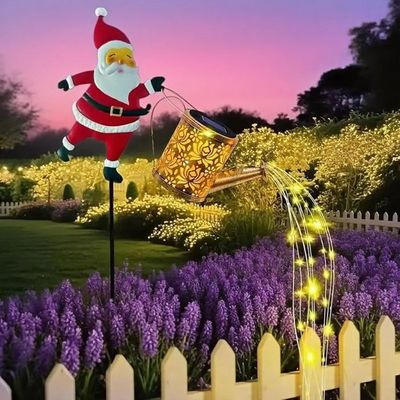 Lanterne Solaire Extérieure En Forme D'arrosoir - Décoration Noël Jardin - Éclairage LED Blanc Chaud - IP65 étanche